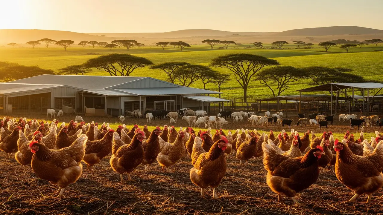 Pheme Everlast farm at golden hour